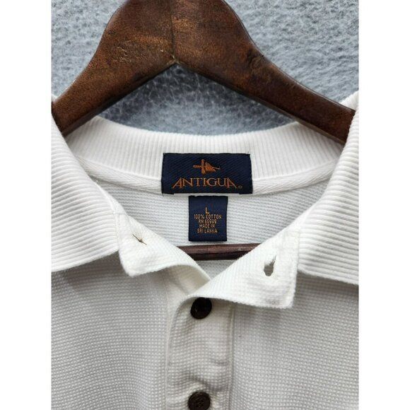 Antigua Mens Orioles Polo Shirt White Short Sleeve 100% Cotton Embroidered Logo - Picture 3 of 6